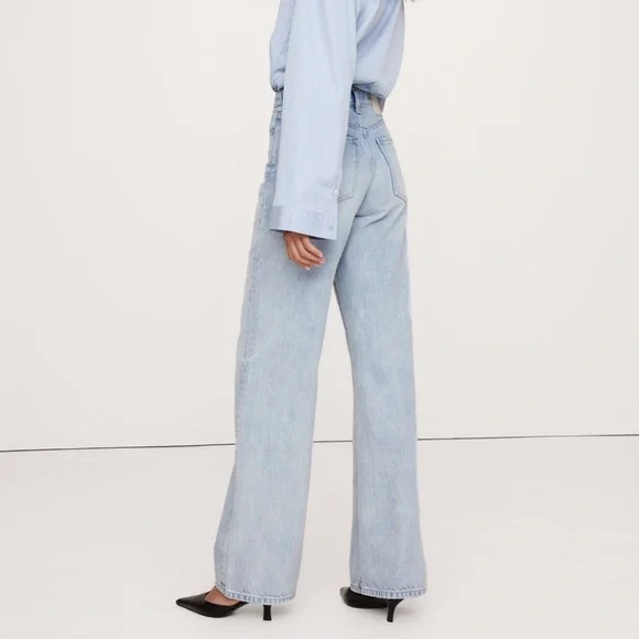 Banana Republic Icon Wide Leg Light Blue Jeans sz 27 NWT - Picture 2 of 11